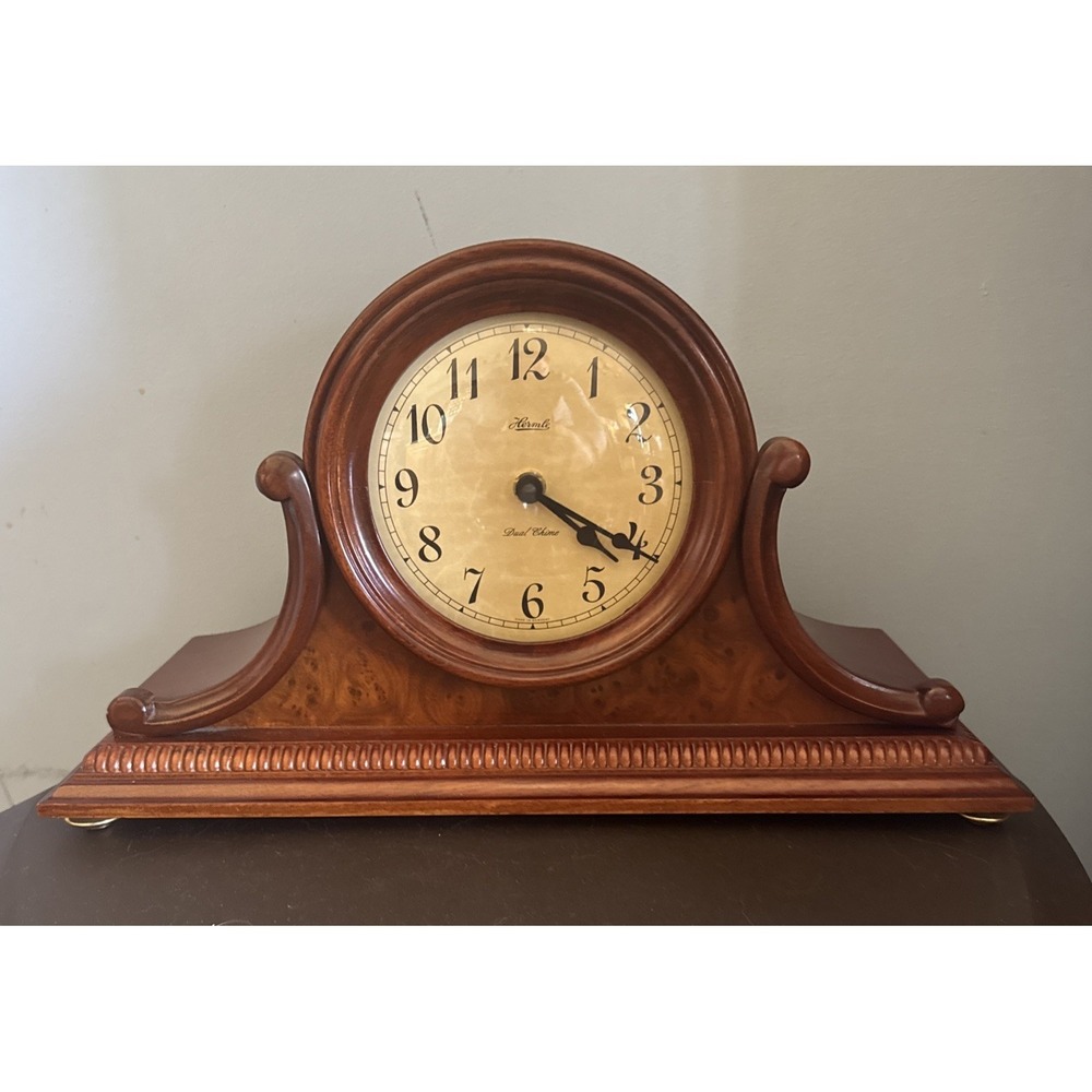 Vintage Franz Hermle German Westminister Cherry Chime Mantle Clock 2115 READ